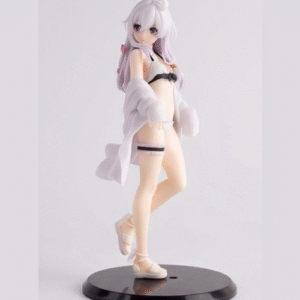 white hair swimsuit anime action figure